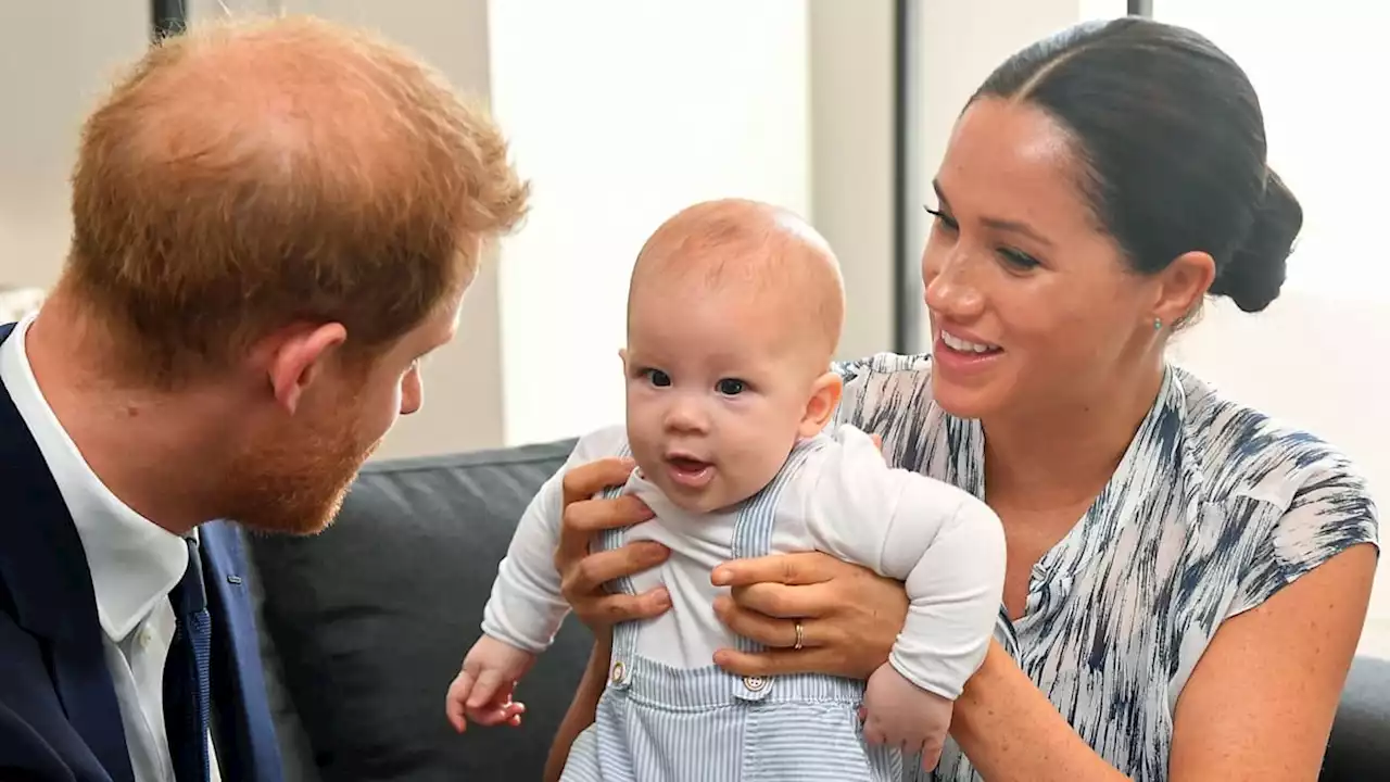 Prince Harry and Meghan's son Prince Archie walks family dog in adorable video