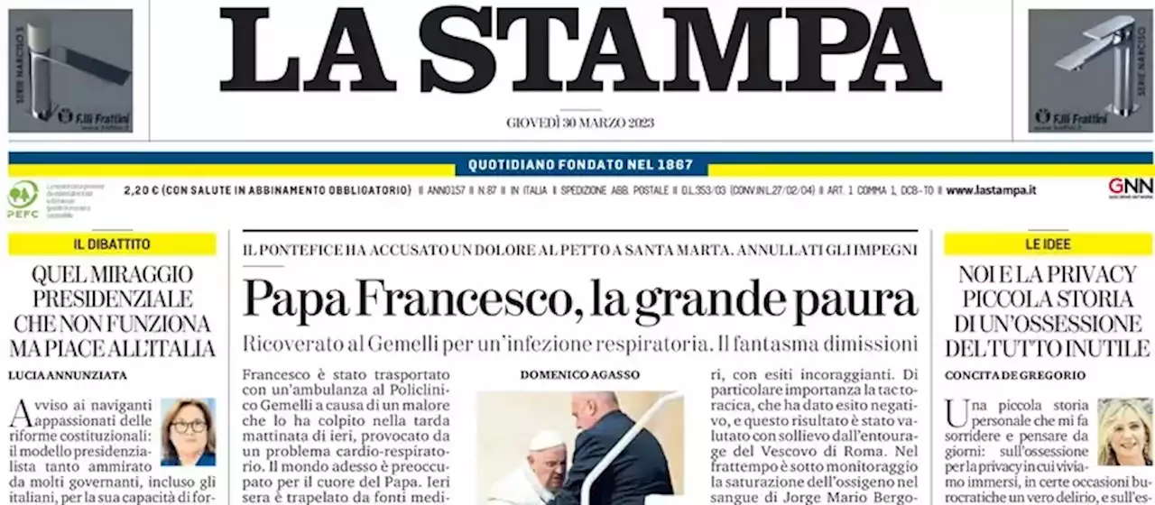 Le prime pagine di oggi - Il Post