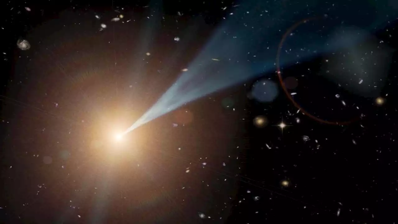 An object initially mistaken as a galaxy was a black hole pointed directly at Earth