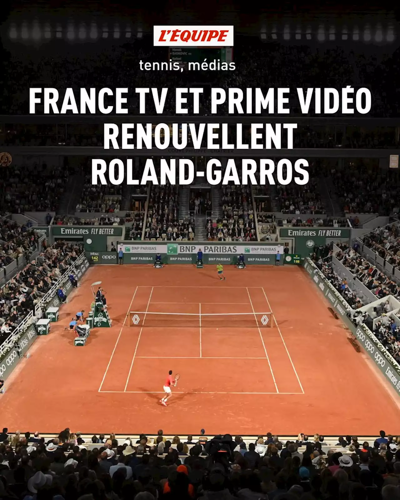 Droits TV : France Télévisions et Amazon prolongent Roland-Garros jusqu'en 2027