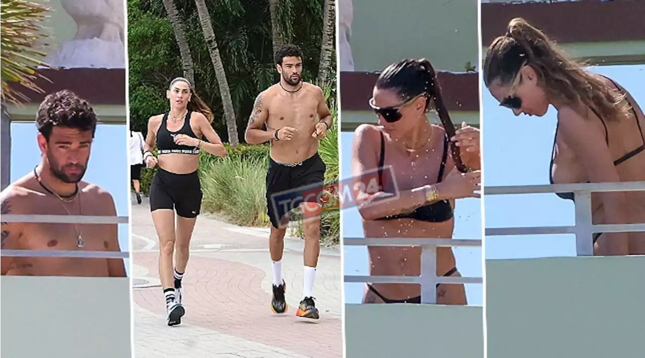 Melissa Satta e Matteo Berrettini, allenamenti d'amore a Miami