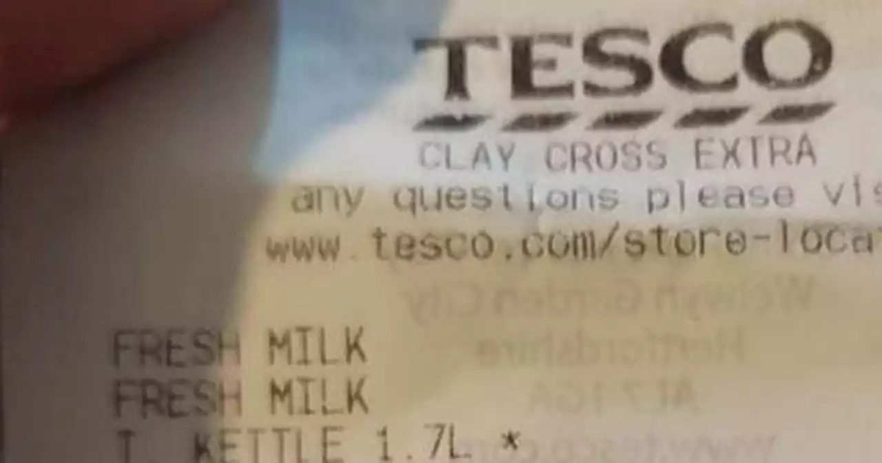 Dad has to double take Tesco receipt as own-brand milk costs more than a kettle