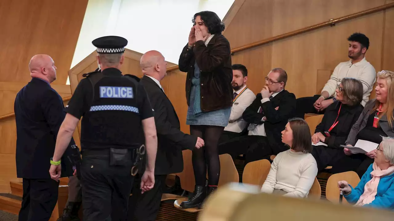 Humza Yousaf's First Minister's Questions debut at Scottish Parliament disrupted by climate protesters