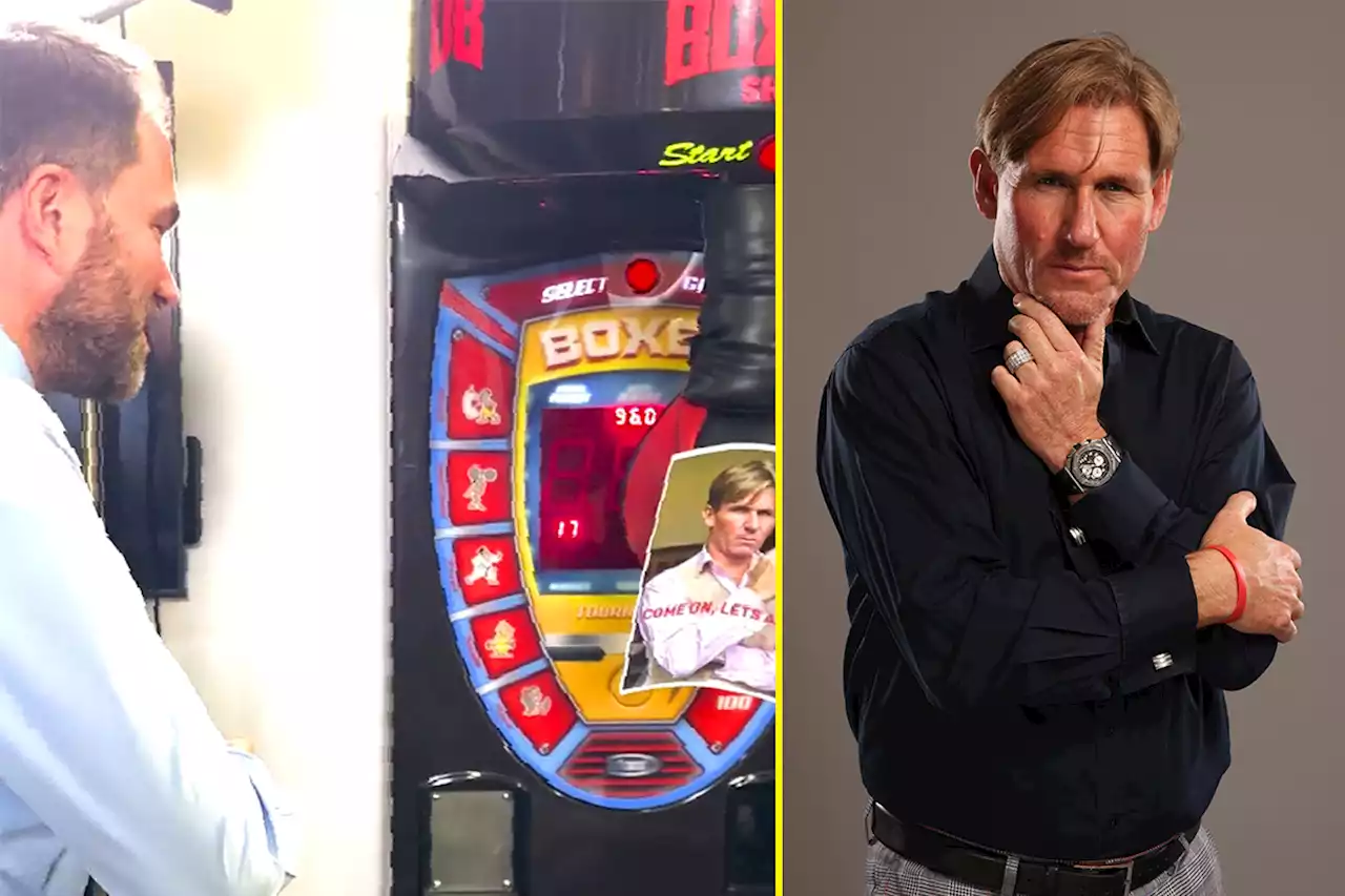 Eddie Hearn smashes picture of Simon Jordan's face as he destroys punch machine challenge