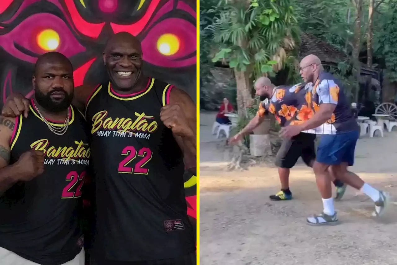 Rampage Jackson recreates famous ‘Rocky’ scene ahead of bizarre conjoined boxing bout