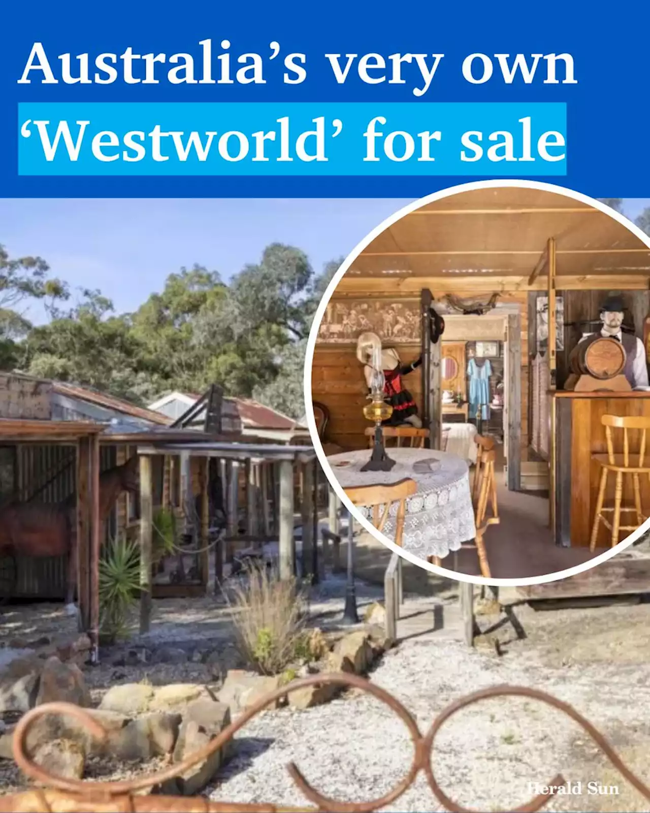 Australian Westworld: Entire Victorian wild west village with its own saloon, jail, brothel for sale - realestate.com.au