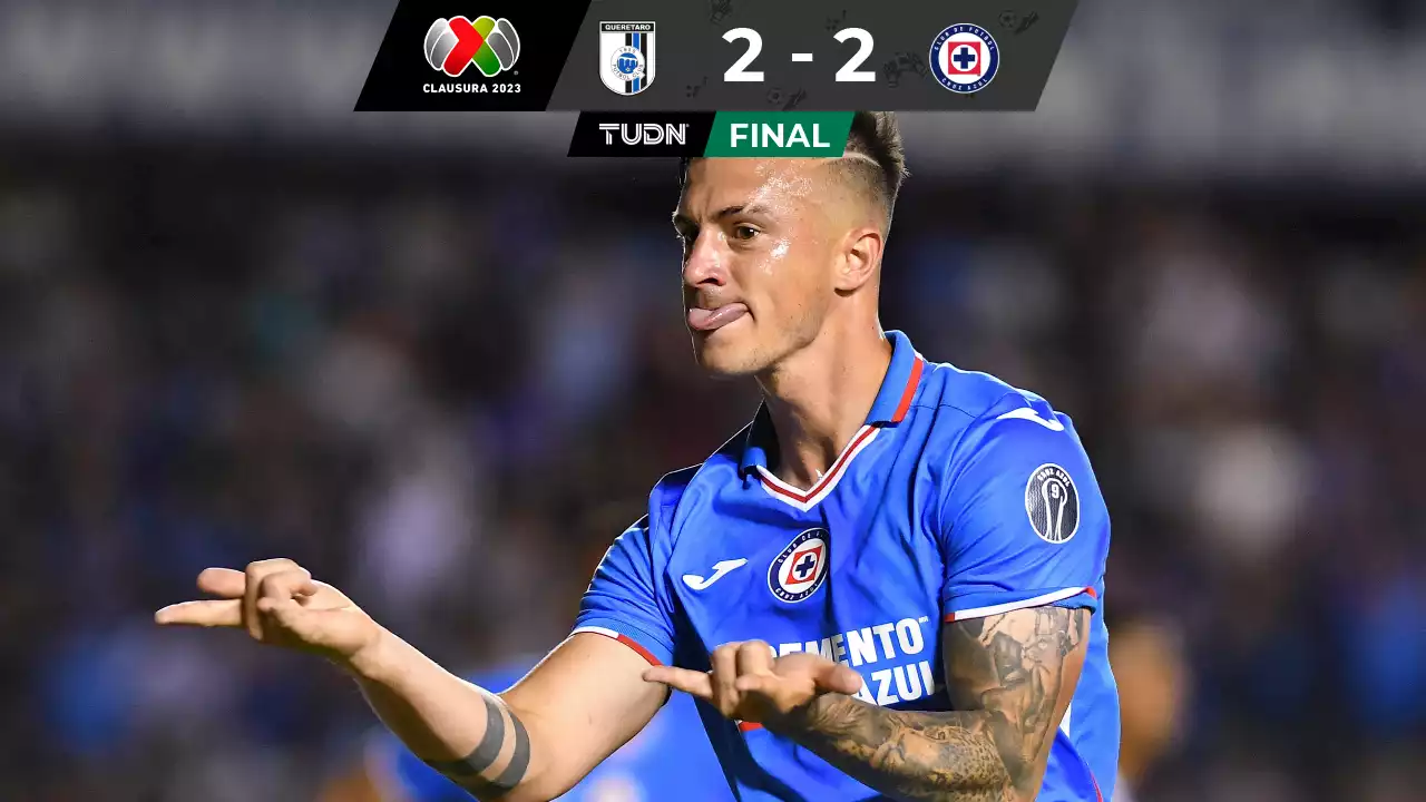 Cruz Azul esquiva la derrota y le empata al Querétaro en La Corregidora