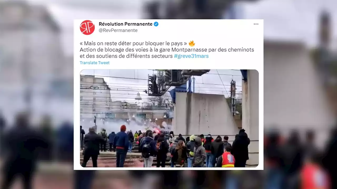 Paris: des manifestants descendent sur les voies à la gare Montparnasse, le trafic perturbé