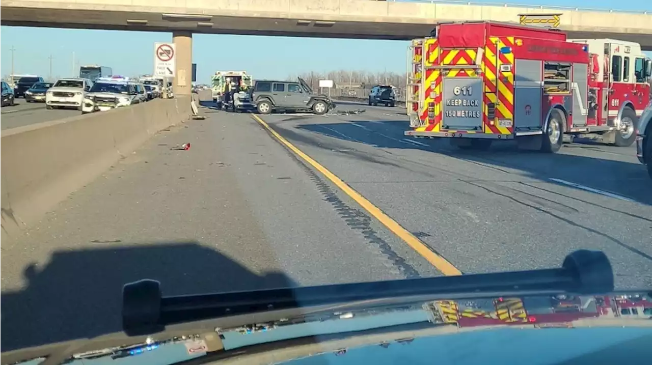 10-year-old boy killed in chain-reaction crash on Niagara-bound QEW