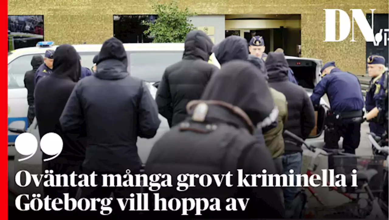 Oväntat många grovt kriminella i Göteborg vill hoppa av