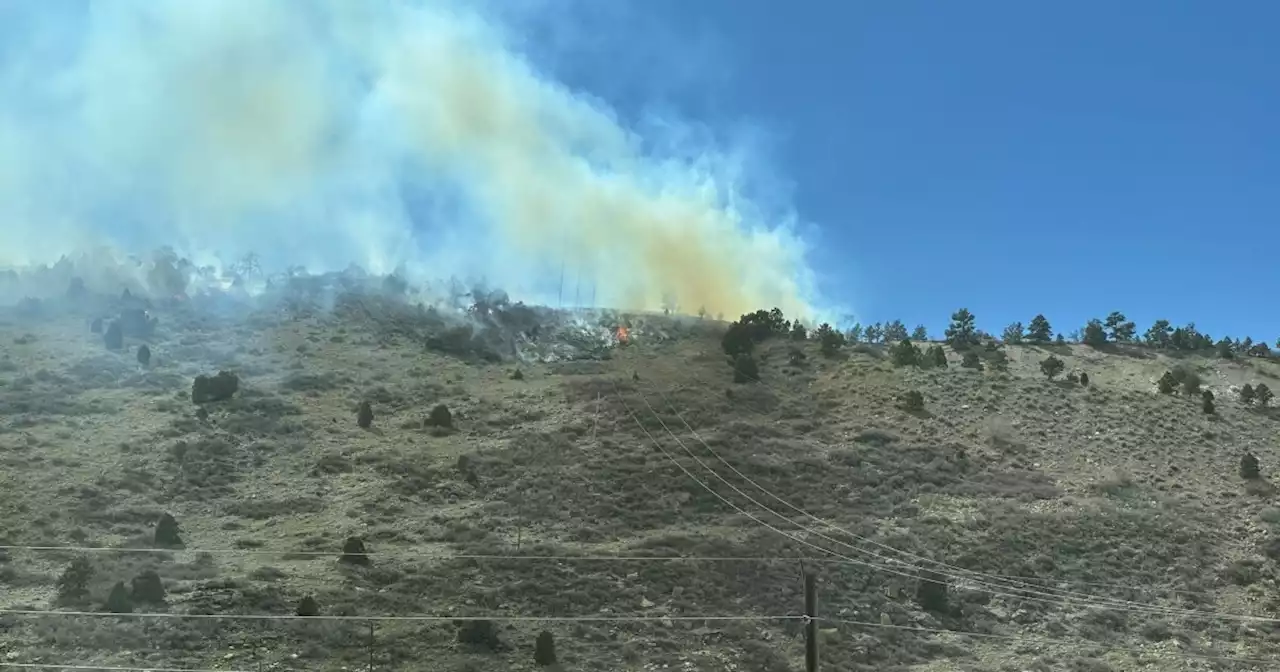 Wildfire burning along the hogback south of I-70; smoke visible on I-70 and C-470, JeffCo officials say