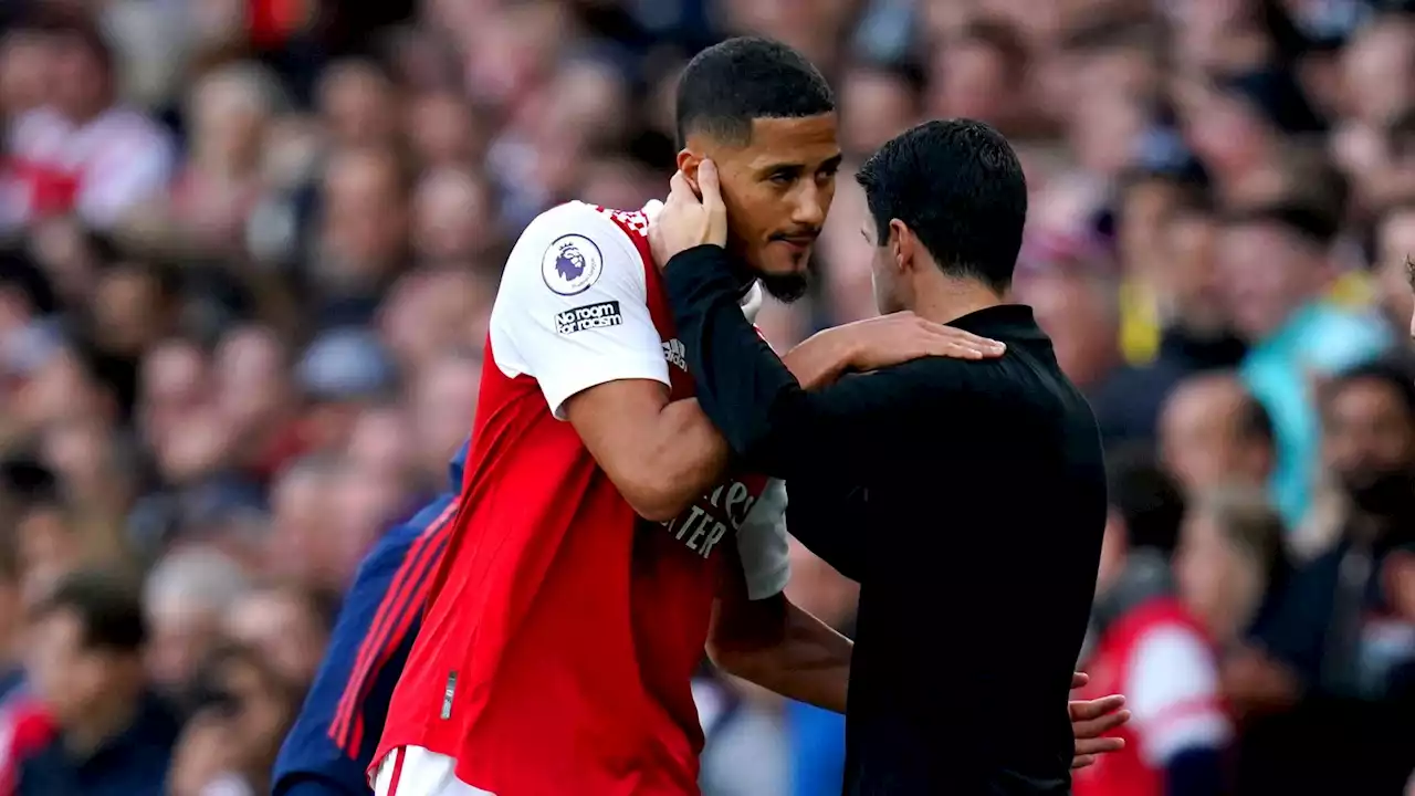 Arteta rates Saliba's chances of returning from injury before the end of the season