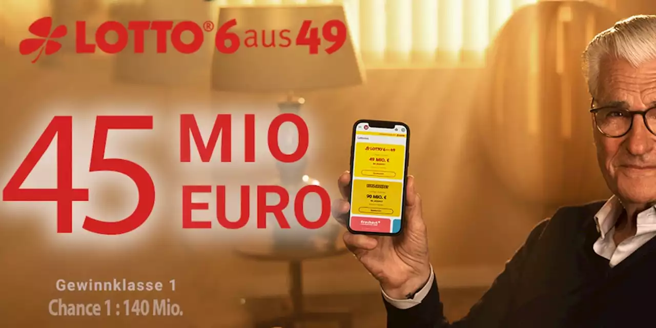 Mehr geht nicht! Lotto 6aus49 hat höchsten Stand von 45 Millionen Euro erreicht