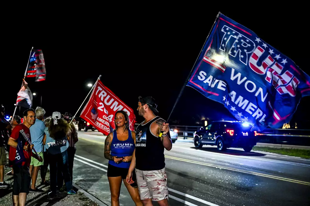 Dozens Of Trump Supporters Gather Outside Mar-A-Lago Following His Indictment—As NYPD Steps Up Security