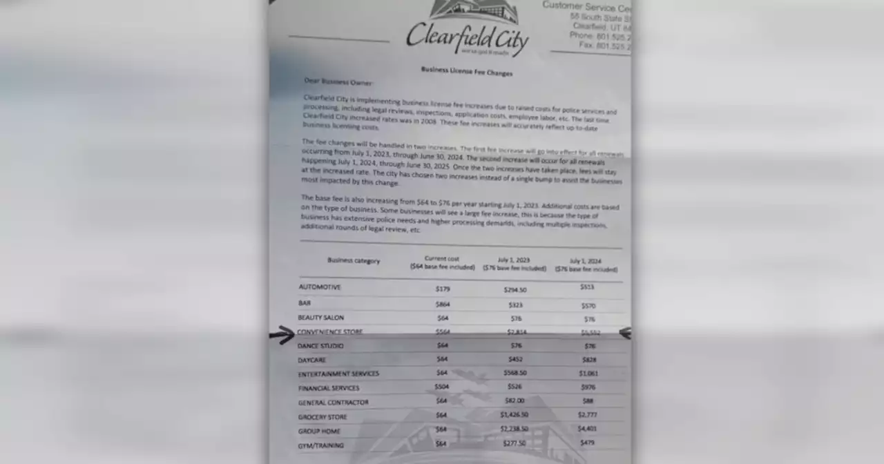 Clearfield business owners shocked over license fee increases