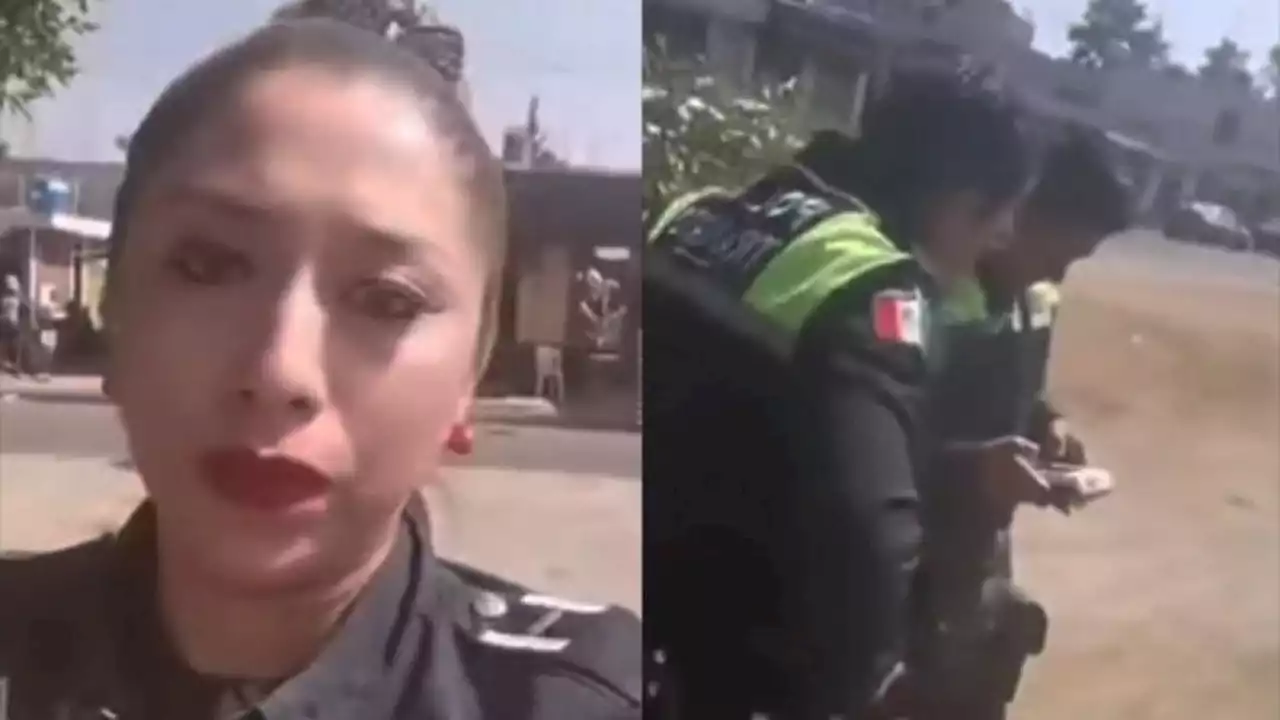 Mujer policía llora porque compañeros la multaron al estacionarse en un lugar prohibido (VIDEO)