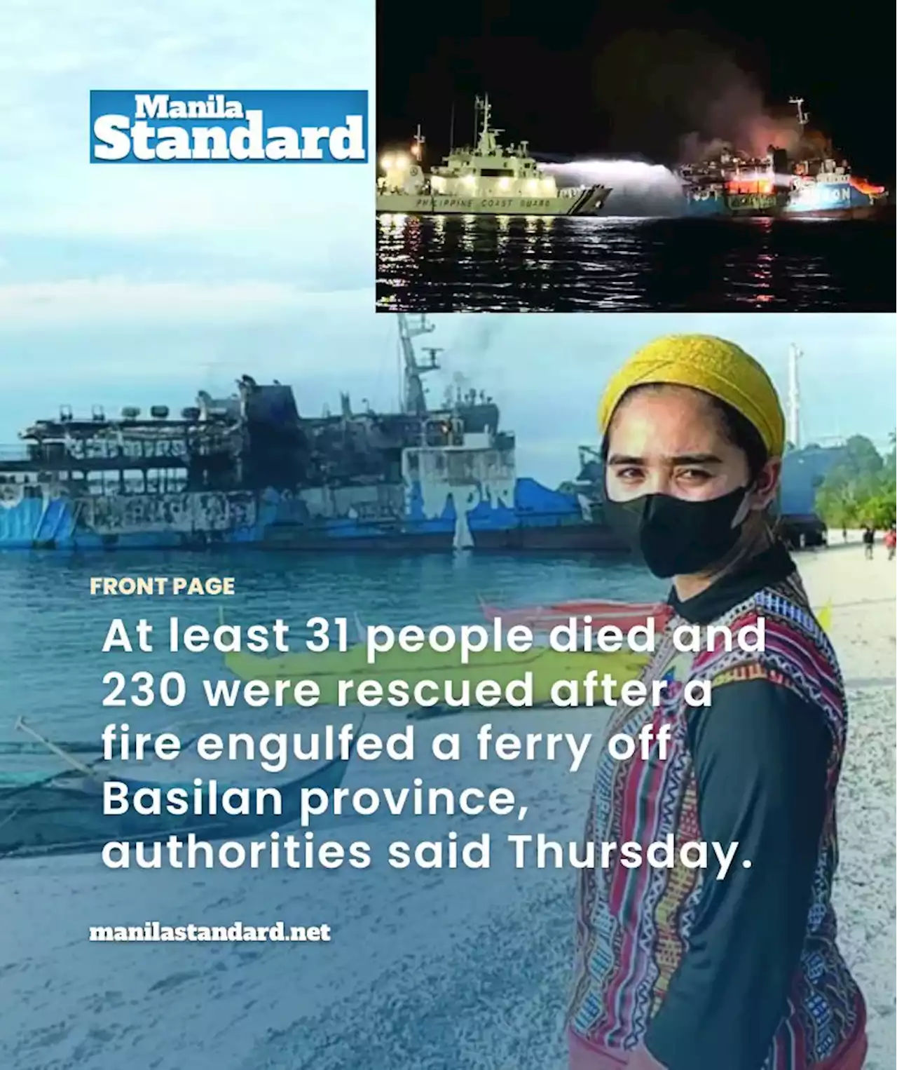 Basilan ferry fire death toll: 31