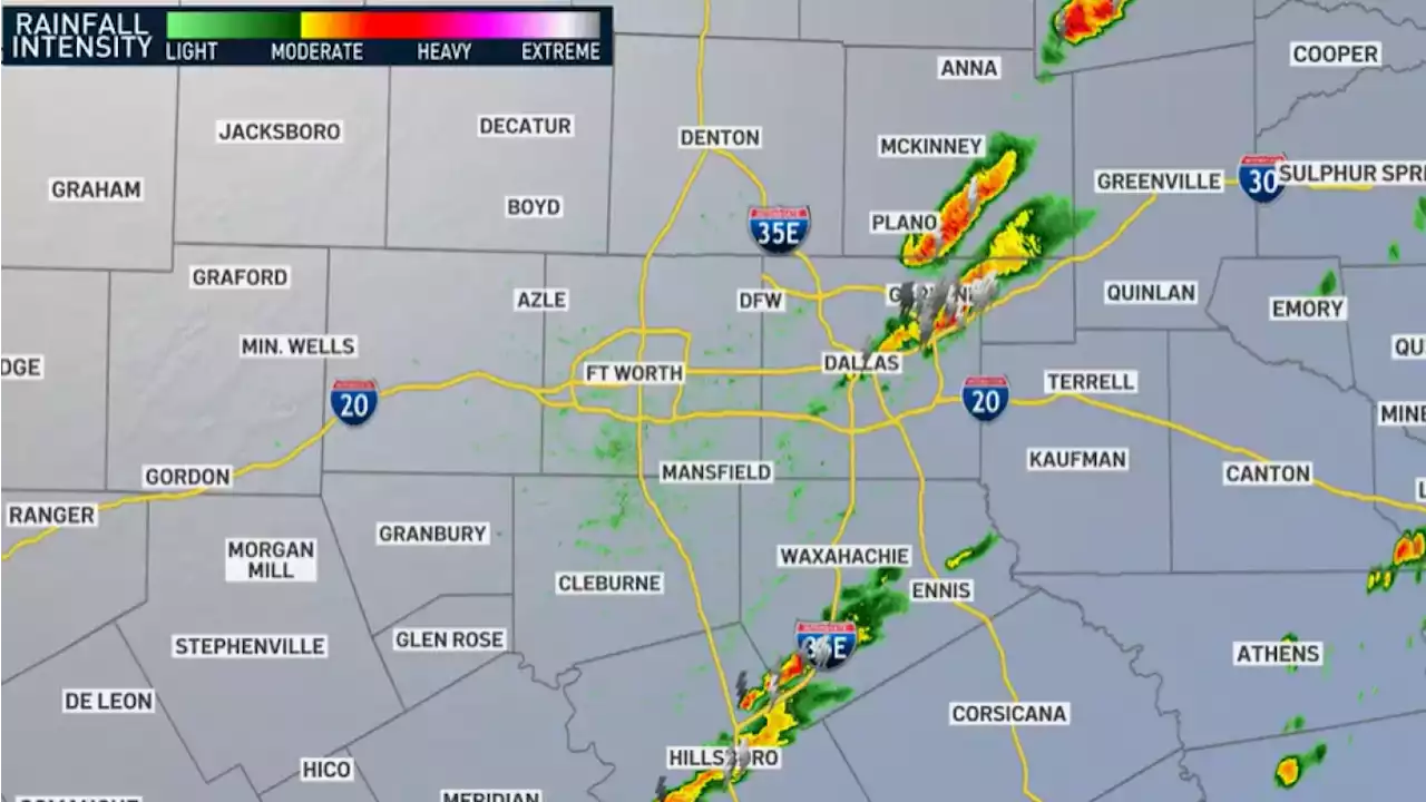 Live Radar: Storm With Small Hail Moves From Dallas, Collin Into Rockwall County