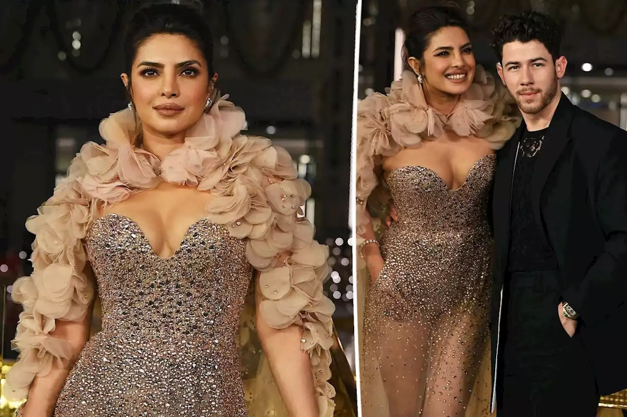 Priyanka Chopra sports jaw-dropping sheer gown in India with Nick Jonas