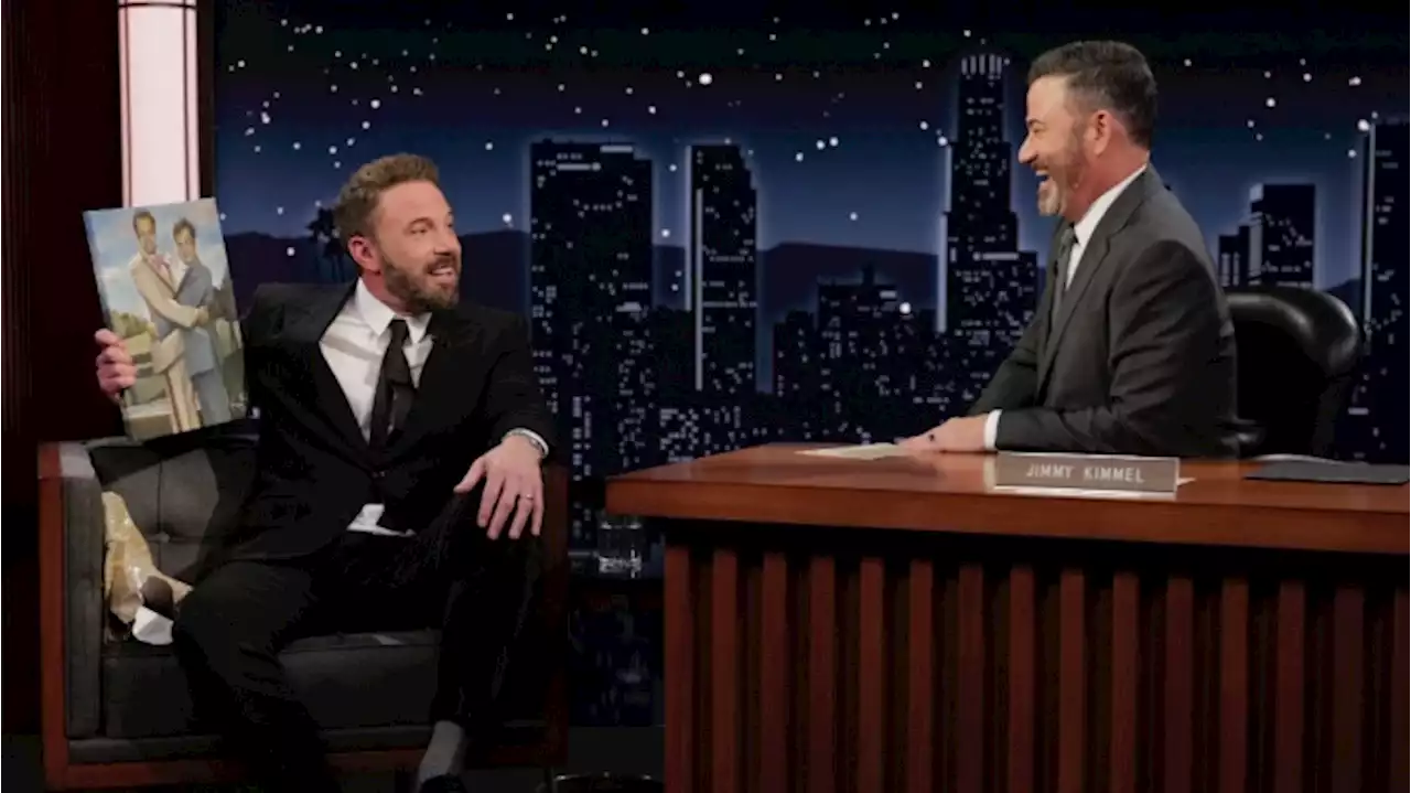 Ben Affleck Continued His Stylish ‘Air’ Tour With a Classic Dark Suit on Jimmy Kimmel