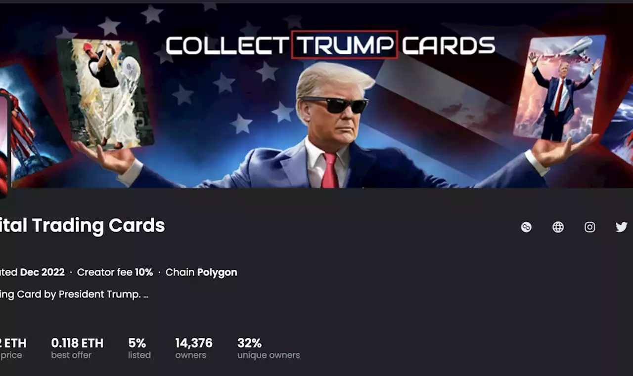 Donald Trump indictment breathes life into his NFT trading card collection