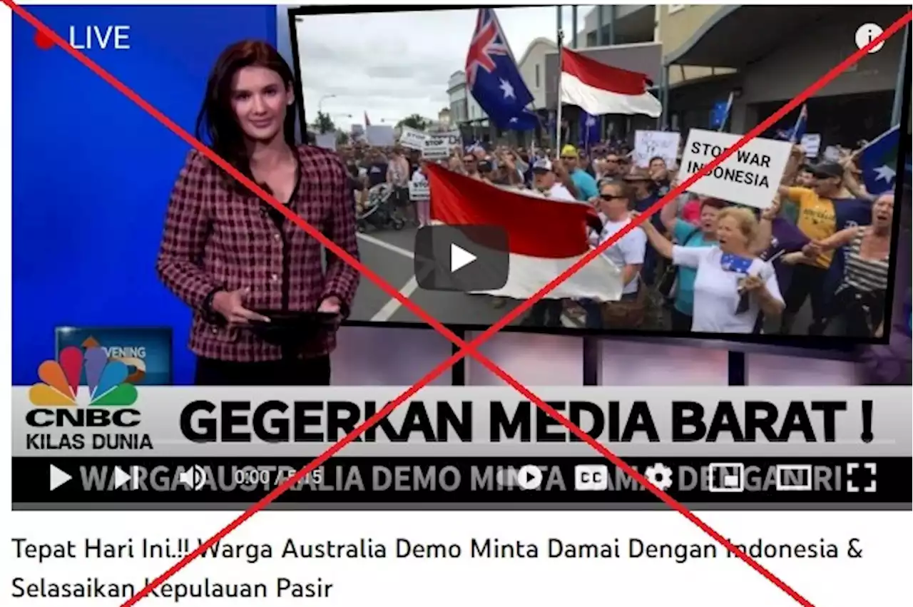 YouTube posts falsely claim 'Australians rally to support Indonesia over reef dispute'