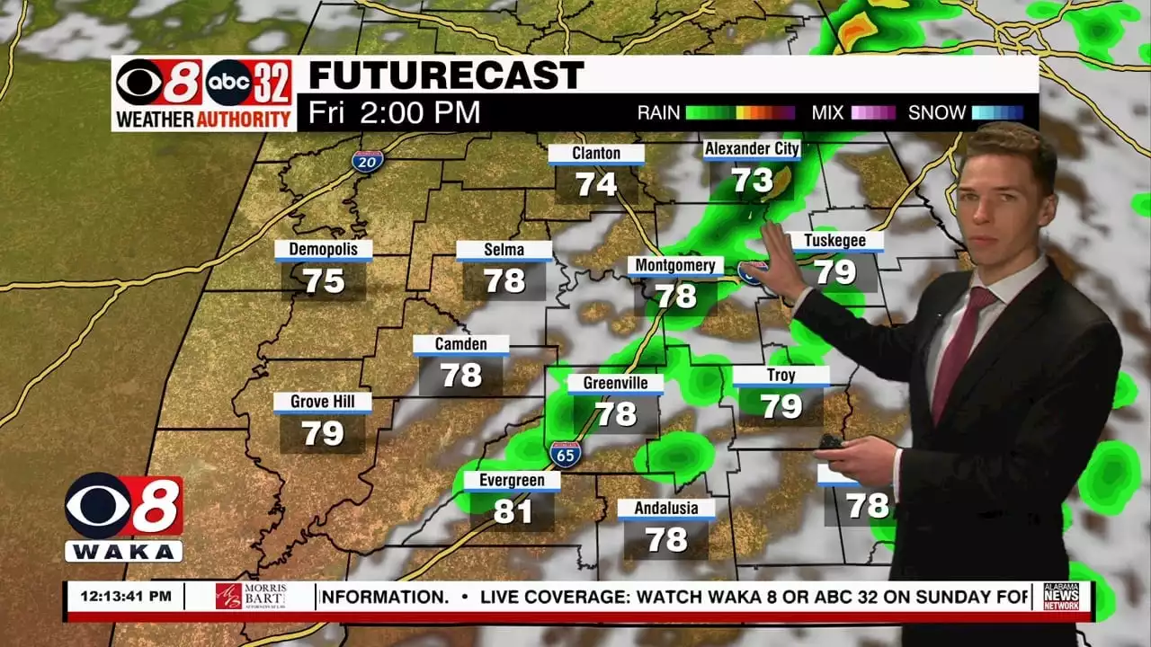 Severe Storms Possible Friday; Weekend Sunshine - Alabama News