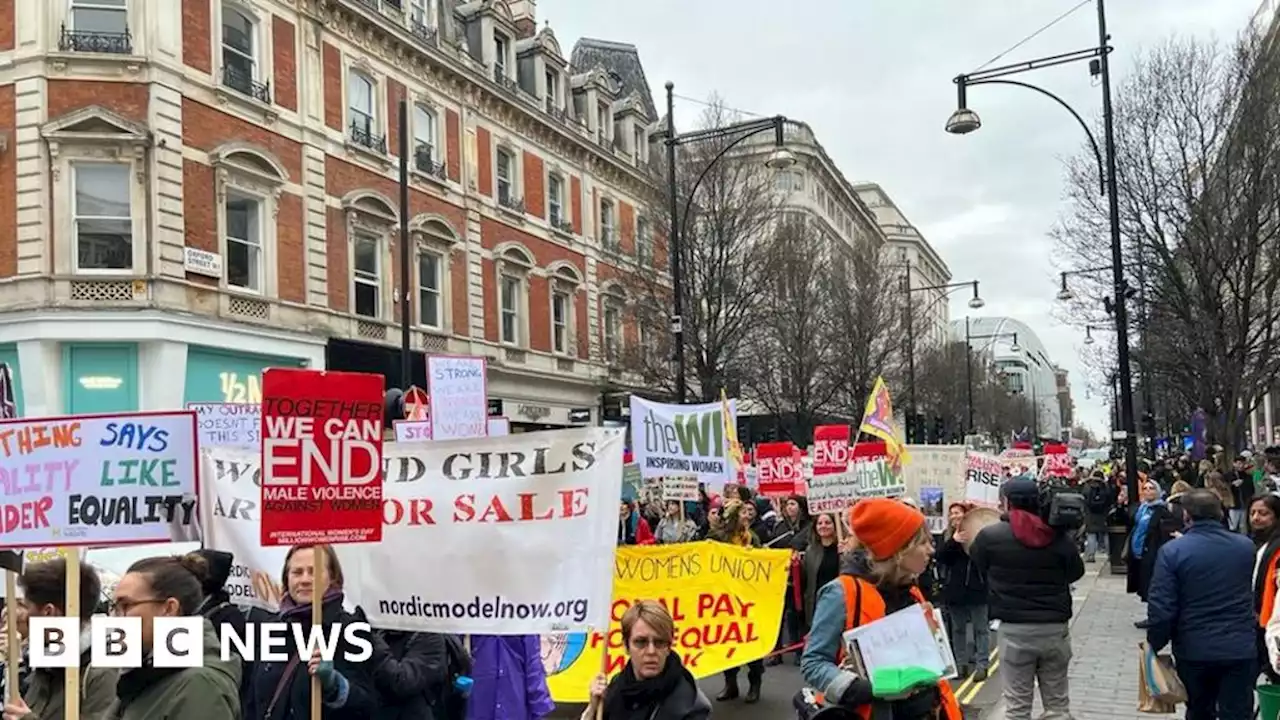 Hundreds of women in London protest over violence against women