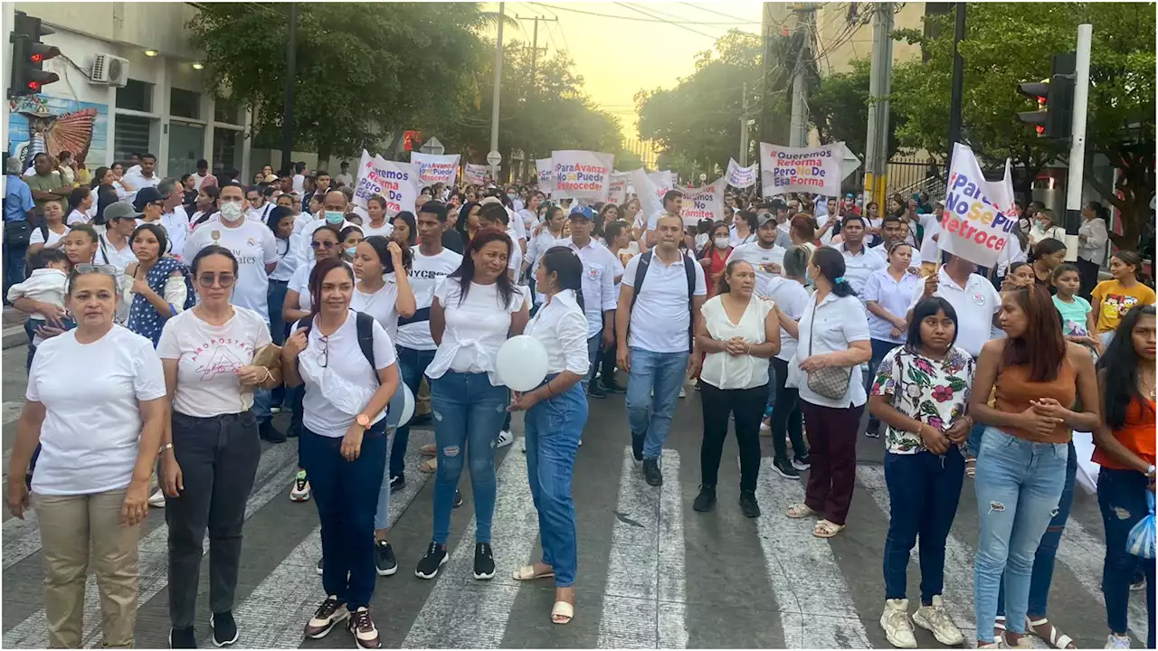 En varias ciudades del Caribe marcharon contra la reforma a la salud