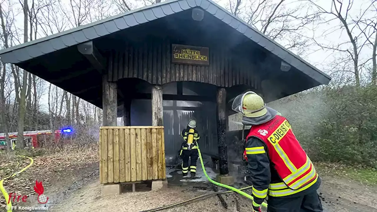 D: Brand einer Schutzhütte in Oberdollendorfer Weinbergen in Königswinter