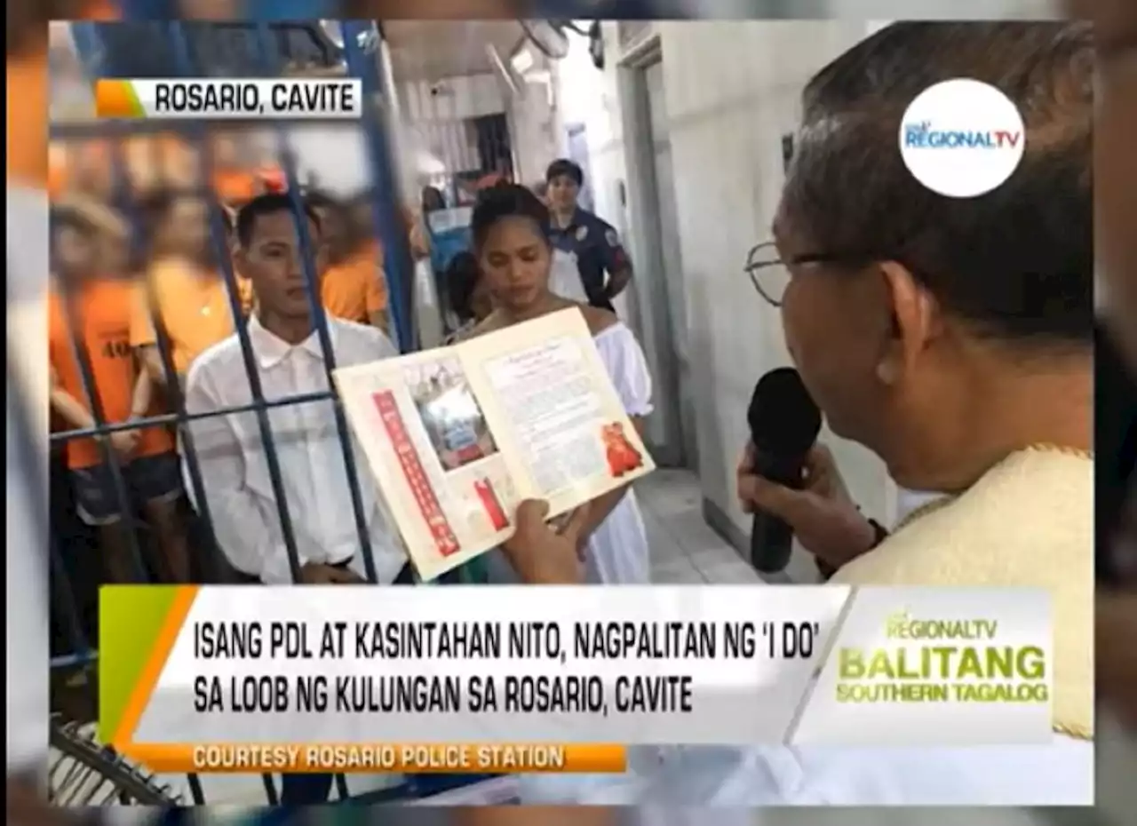 PDL at kasintahan, nagpalitan ng ‘I Dos’ sa loob ng bilangguan sa Cavite