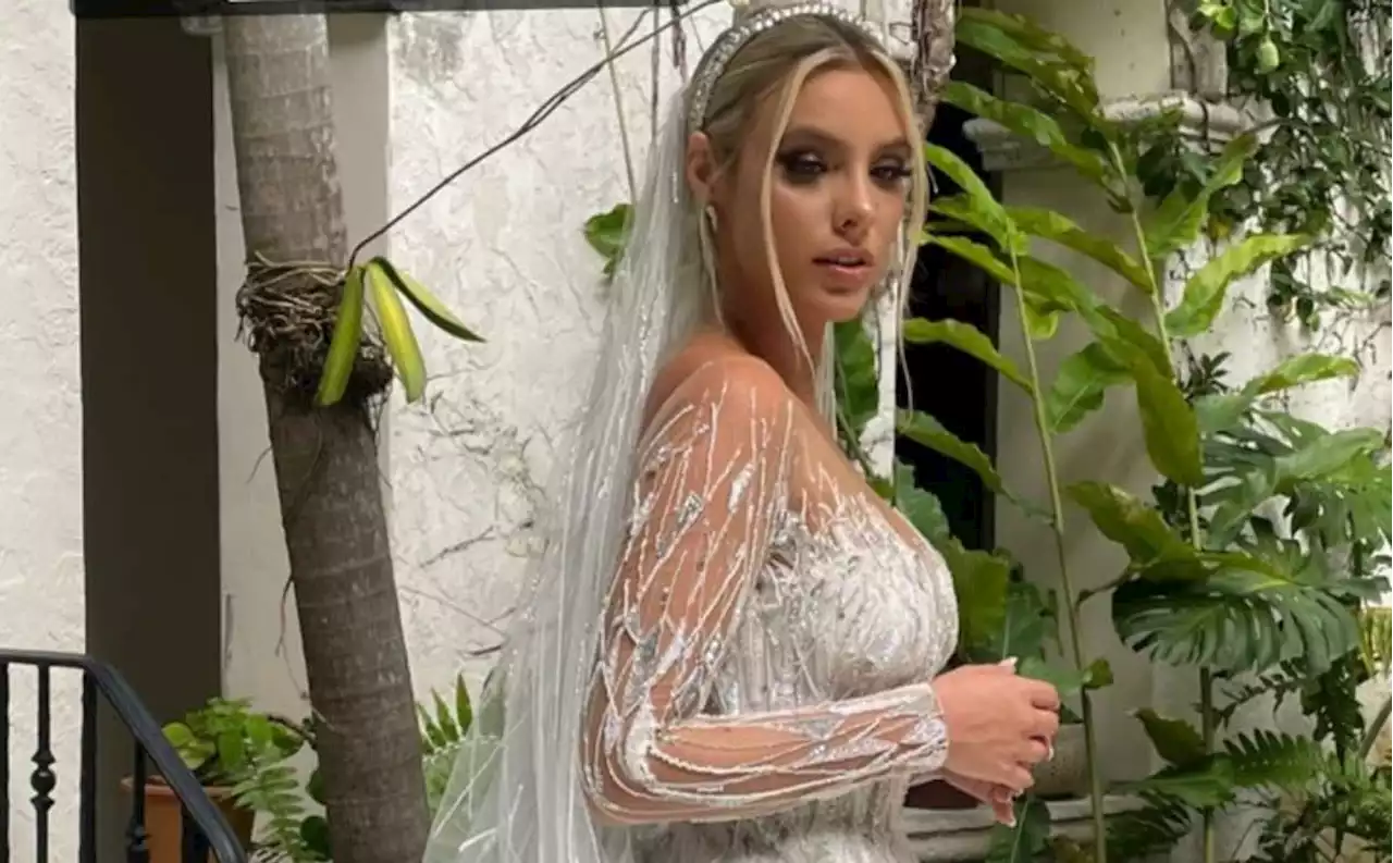 Los detalles del espectacular vestido de novia con el que Lele Pons ha caminado al altar