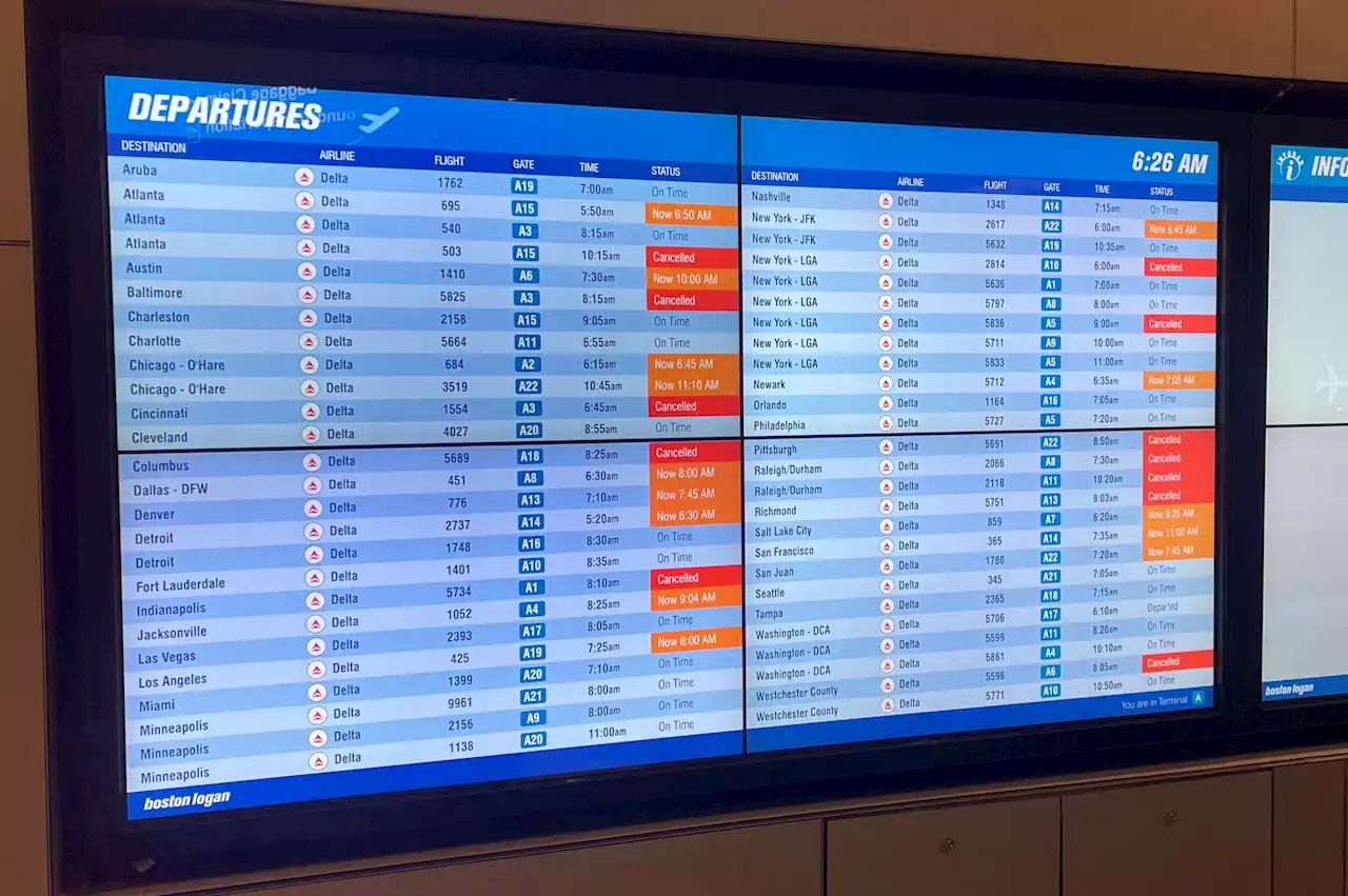 Dozens of Flights Canceled, Delayed as Storm Nears New England