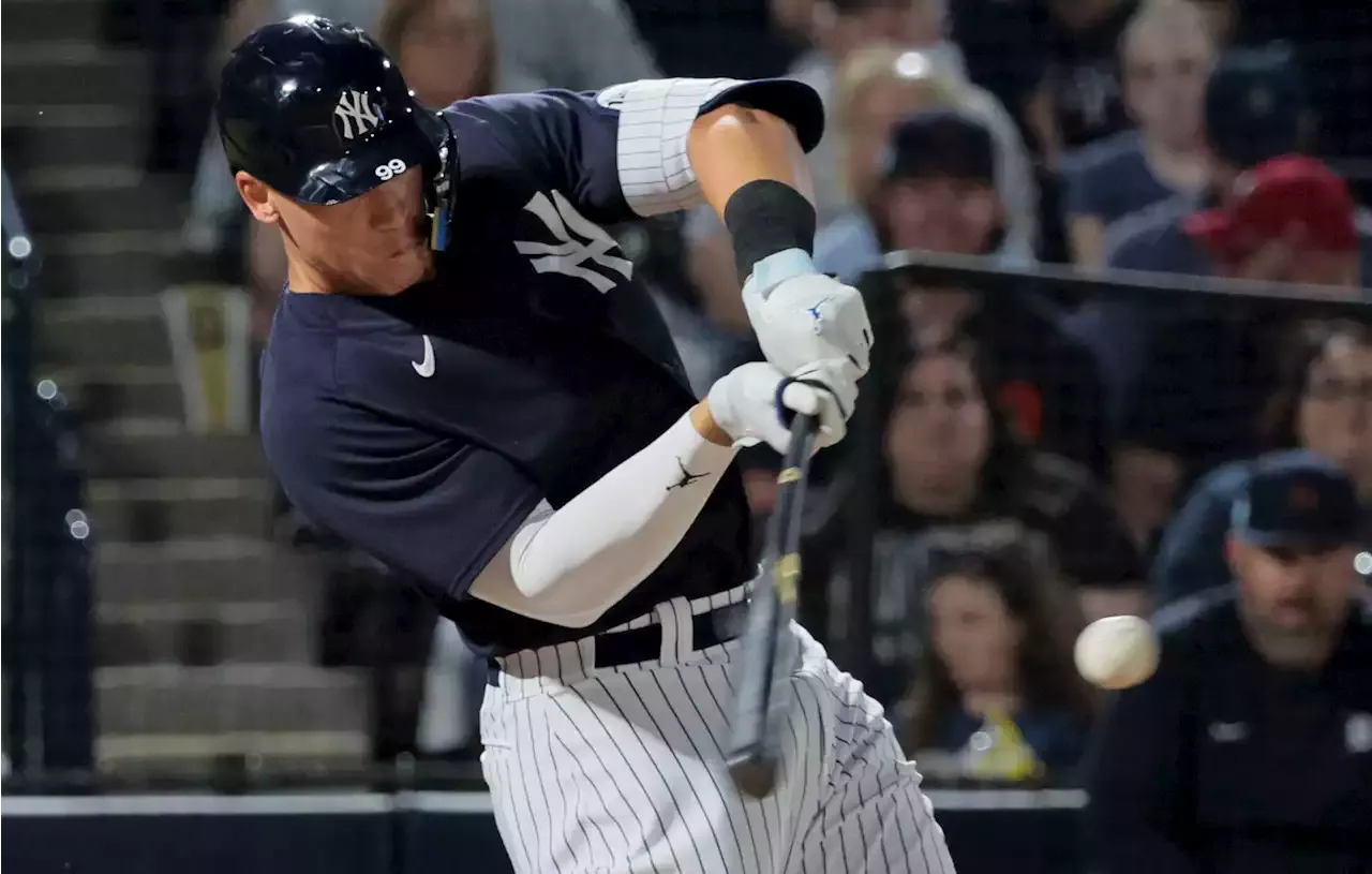 Yankees' Aaron Judge doubles twice in spring ga