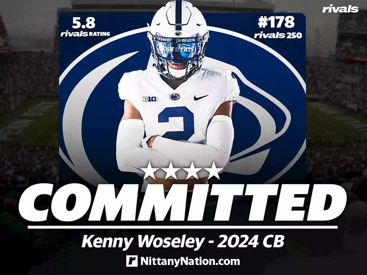 Rivals.com - Rivals250 DB Kenny Woseley announces his commitment to Penn State