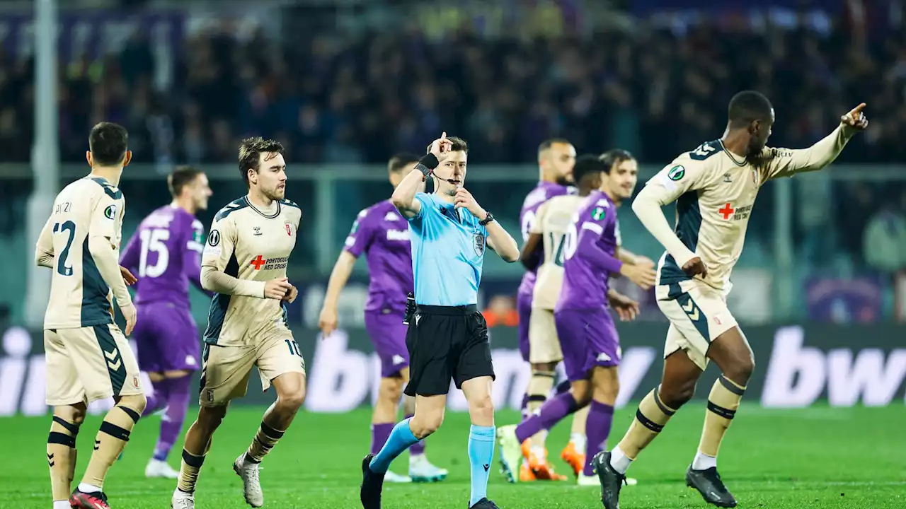 Fiorentina-Braga: le but refusé malgré la goal-line technology était bien valable, selon l'UEFA