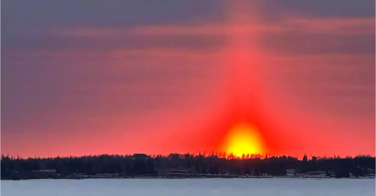 WEATHER PHOTO: Sun pillar ahead of some snow in West Covehead, P.E.I. | SaltWire