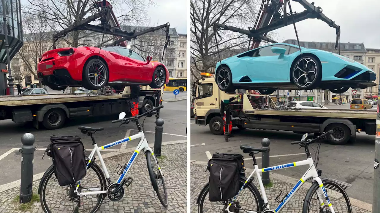 Am Kurfürstendamm in Berlin: Polizei schleppt Protz-Autos ab