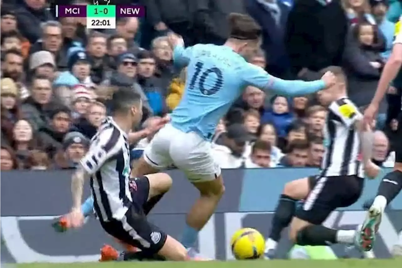 Almiron and Grealish clash and Newcastle ace 'lucky not to get yellow card' for tackle