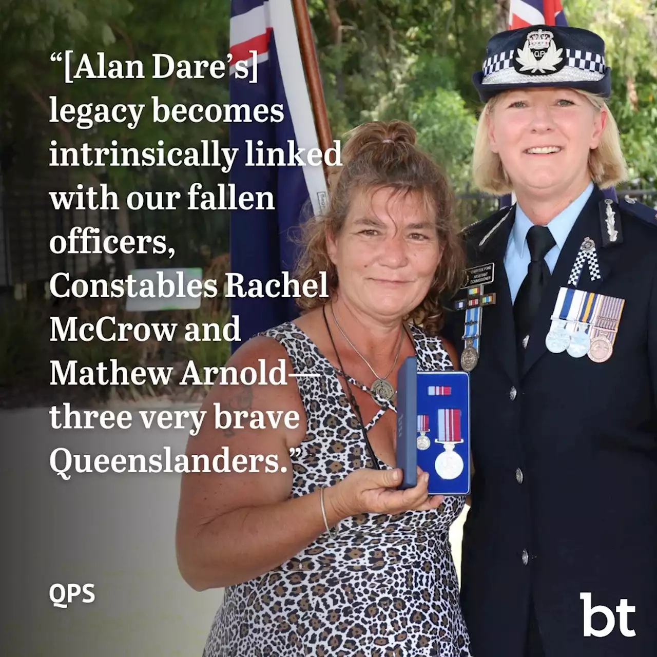 Hero neighbour receives Qld’s top bravery medal over police ambush