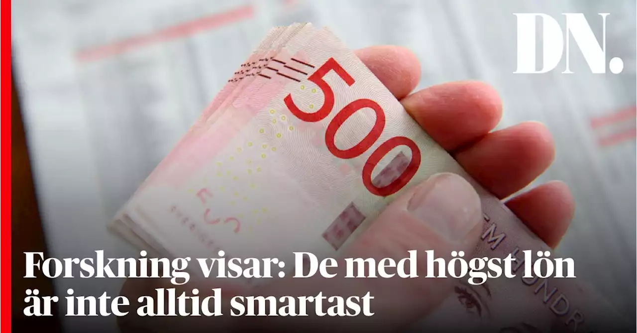 Forskning visar: De med högst lön är inte alltid smartast