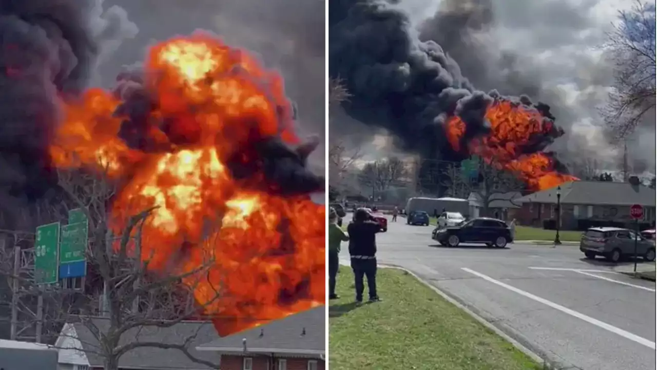 Fiery Maryland tanker truck crash causes massive explosion on highway