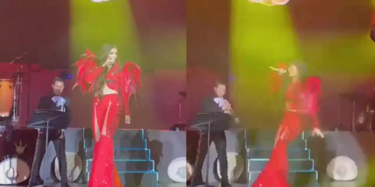 Ana Bárbara se cae en concierto del Auditorio Nacional: 'De peores me he levantado' (VIDEO)