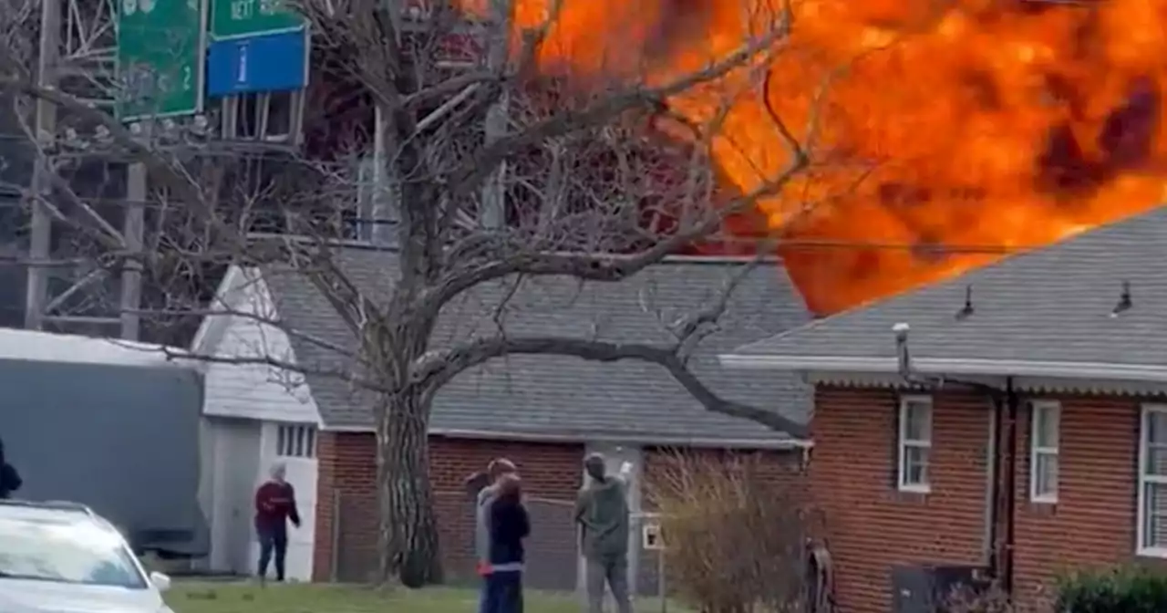 Fiery tanker crash kills driver, burns Maryland homes