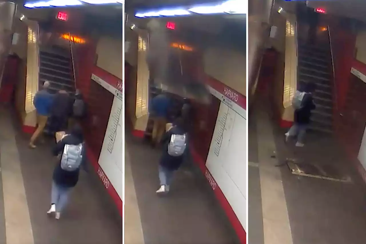 Boston subway commuter narrowly misses plummeting 25-pound tile