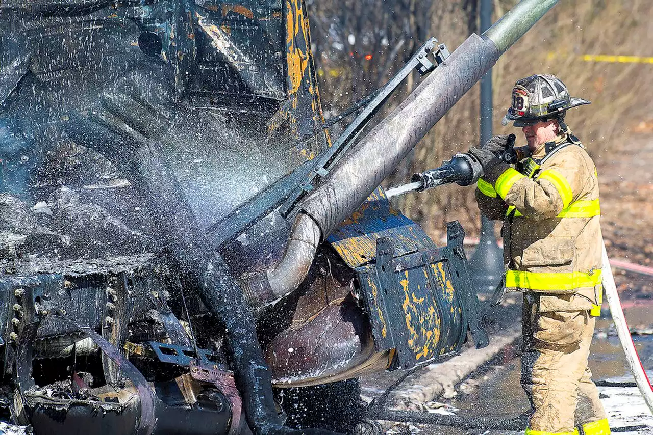 Maryland homes burn, driver dies after fiery tanker crash