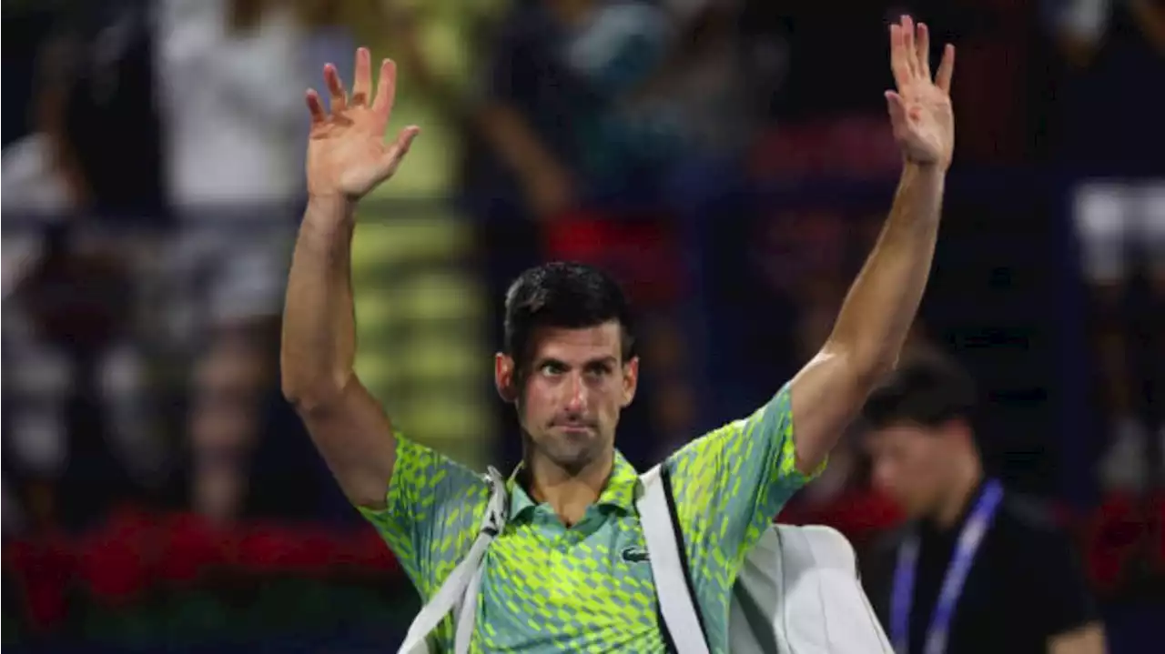 Mal momento de Djokovic luego de quedar eliminado en Dubai