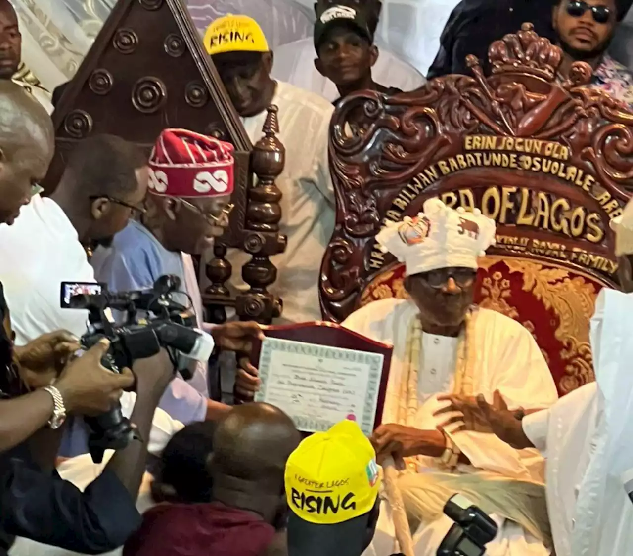President-elect Tinubu visits Lagos, promises not to disappoint Nigerians