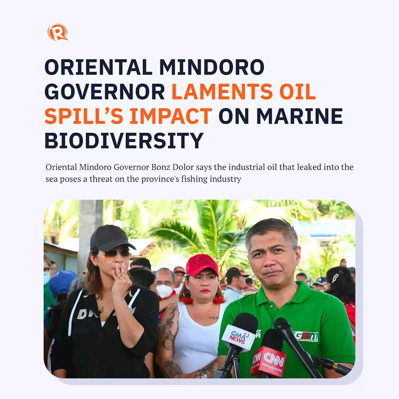 Oriental Mindoro governor laments oil spill's impact on marine biodiversity