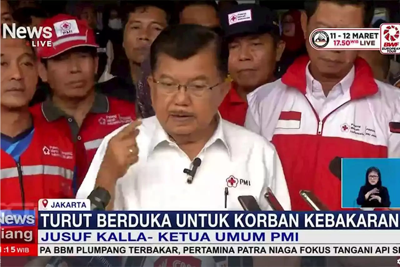 JK: PMI Siap Penuhi Kebutuhan Pengungsi Kebakaran Depo Pertamina Plumpang